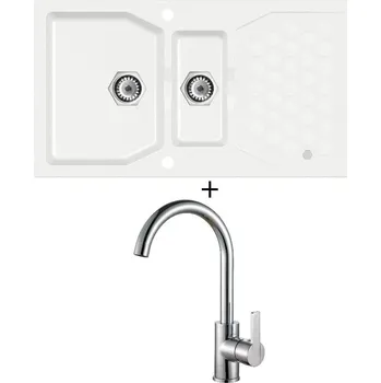 Kuchyňský dřez Granitový dřez SET Alveus SENSUAL 70 white 11 + Alveus TONIA chrom