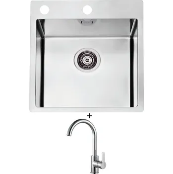 Nerezový dřez Nerezový dřez SET Alveus PURE 20 nerez + Alveus TONIA chrom