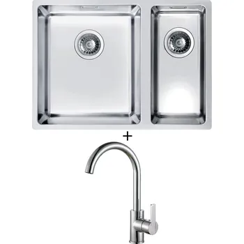 Granitový dřez Dřez pod desku SET Alveus KOMBINO 120 U nerez + Alveus TONIA chrom