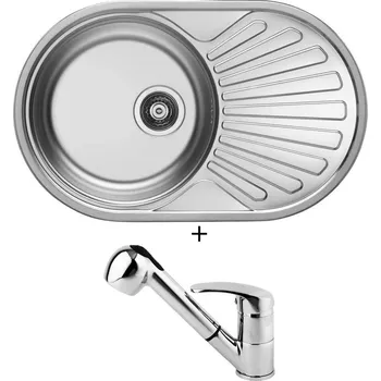 Nerezový dřez Nerezový dřez SET Alveus CIKLO 20 nerez + Alveus OAZA chrom