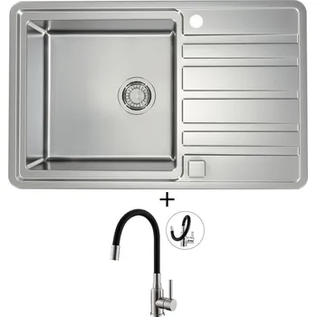 Nerezový dřez Nerezový dřez SET Alveus RANDO 30 nerez + Alveus MINTAS nerez/černá