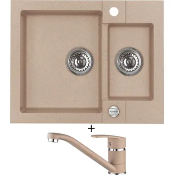 Granitový dřez Granitový dřez SET Alveus ROCK 80 beige 55 + Alveus NINA beige 55