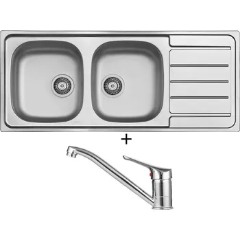 Nerezový dřez Nerezový dřez SET Alveus LINE 100 nerez + Alveus RIVIERA X chrom