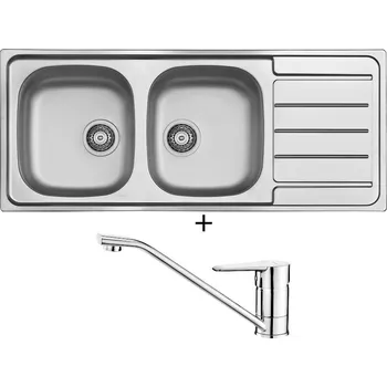 Nerezový dřez Nerezový dřez SET Alveus LINE 100 nerez + Deante CORIO BFC 060M chrom
