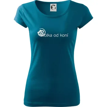 Dámské tričko Holka od koní - Dámské triko Pure - L ( Petrolejová )