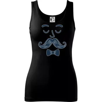 Dámské tričko Švihák s knírkem - Dámské tílko - XS ( Černá )