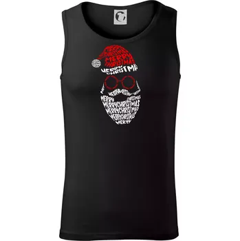 Merry Christmas obličej - Tílko pánské Core - S ( Černá )