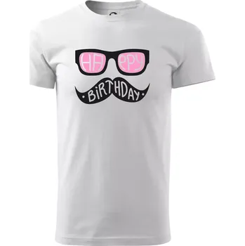 Mustache narozeniny - brýle - Triko extra velké (5-8XL) - 7XL ( Bílá )