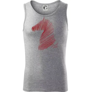 Kůň linky - Tílko pánské Core - L ( Tmavě šedý melír )