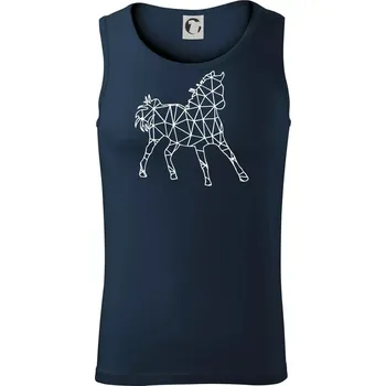 Geometrie - kůň jednobarevná - Tílko pánské Core - 2XL ( Námořní modrá (velmi tmavá - téměř černá) )