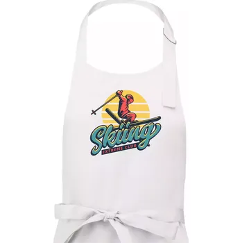 Kuchyňská zástěra Skiing winter extreme cup - Pánská zástěra na vaření - Univerzální velikost ( Bílá )