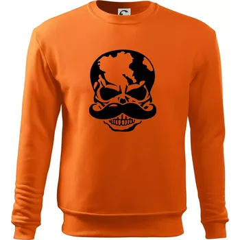 Pánská mikina Mustache lebka - Mikina Essential pánská - 2XL ( Oranžová )