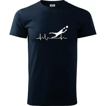 Ekg fotbal brankář - Triko extra velké (5-8XL) - 7XL ( Námořní modrá (velmi tmavá - téměř černá) )