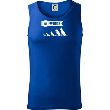 I love dogs - tlapka - Tílko pánské Core - XL ( Královská modrá )