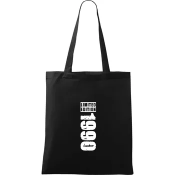 Nákupní taška Limited edition 1990 pruh - Taška bavlněná - 42 x 38 cm ( Černá )
