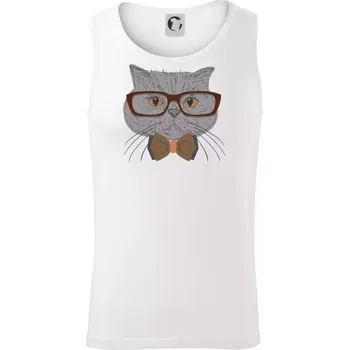 Hipster britská modrá - Tílko pánské Core - M ( Bílá )