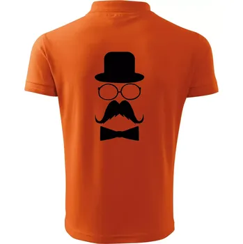 Pánská košile Mustache pán - Polokošile pánská Pique Polo 203 - M ( Oranžová )