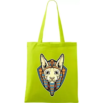 Egyptská kočka - Taška bavlněná - 42 x 38 cm ( Limetková )
