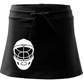 Dámská sukně Florbal maska - Sportovní sukně - two in one - XL ( Černá )