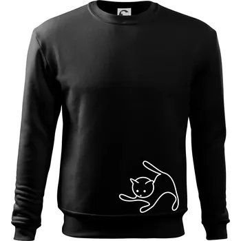 Chlapecké tričko Kočka si hraje - Mikina Essential dětská - 158 cm/12 let ( Černá )