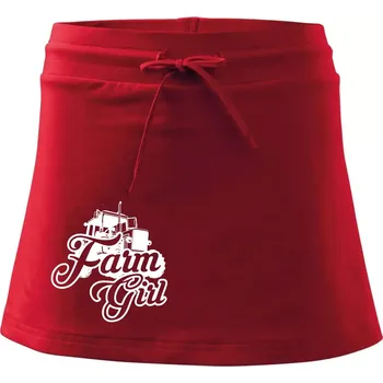 Dámská sukně Farm Girl - Sportovní sukně - two in one - XS ( Červená )