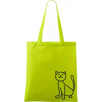 Kočka kouká - Taška bavlněná - 42 x 38 cm ( Limetková )