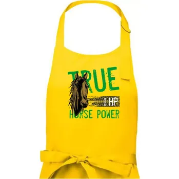 Kuchyňská zástěra True Horse Power 1 HP - Pánská zástěra na vaření - Univerzální velikost ( Žlutá )
