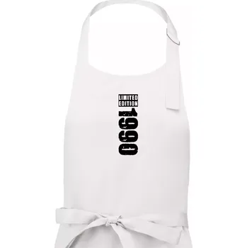 Kuchyňská zástěra Limited edition 1990 pruh - Pánská zástěra na vaření - Univerzální velikost ( Bílá )