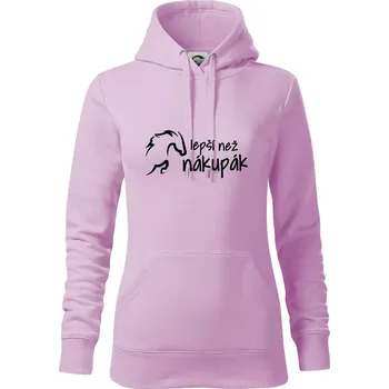Dámská mikina Lepší než nákupák - Mikina dámská Cape s kapucí - XS ( Orchid )