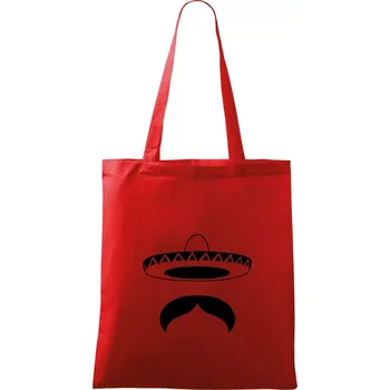 Nákupní taška Mexican Mustache - Taška bavlněná - 42 x 38 cm ( Červená )