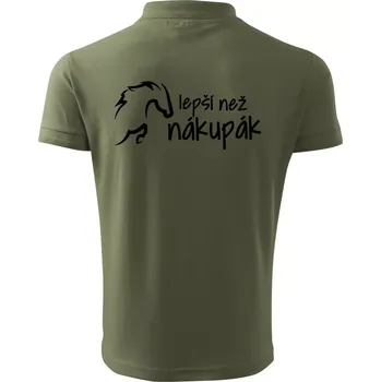 Pánská košile Lepší než nákupák - Polokošile pánská Pique Polo 203 - M ( Khaki )