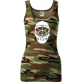 Florbal maska - Dámské Maskáčové tílko - XS ( Hnědý maskáč )