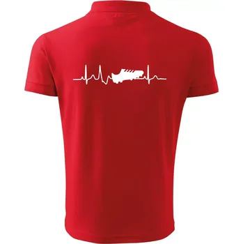 Pánská košile Ekg fotbal kopačka - Polokošile pánská Pique Polo 203 - 5XL ( Červená )