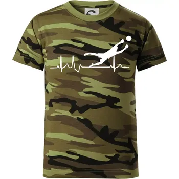 Ekg fotbal brankář - Dětské maskáčové triko - 134 cm/8 let ( Zelený maskáč )