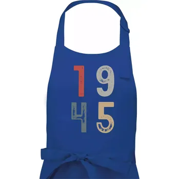 Kuchyňská zástěra Vintage číslice 1945 - Dámská zástěra na vaření - Univerzální velikost ( Královská modrá )