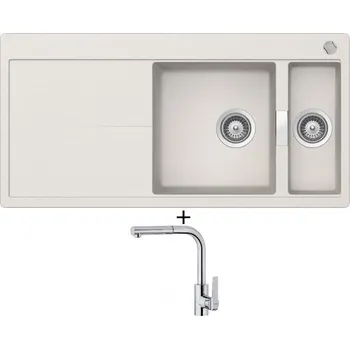 Granitový dřez Granitový dřez SET Teka GLORIA 60 B-TG alabastr + Teka IN 938 CR chrom