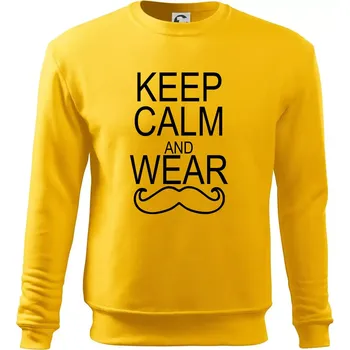 Pánská mikina Keep calm and wear mustache - Mikina Essential pánská - L ( Žlutá )