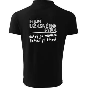 Pánská košile Mám úžasného syna - Polokošile pánská Pique Polo 203 - 2XL ( Černá )