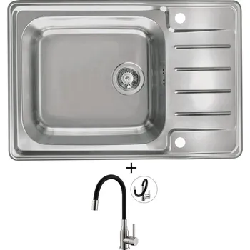 Nerezový dřez Nerezový dřez SET Alveus PRAKTIK 120 nerez + Alveus MINTAS nerez/černá