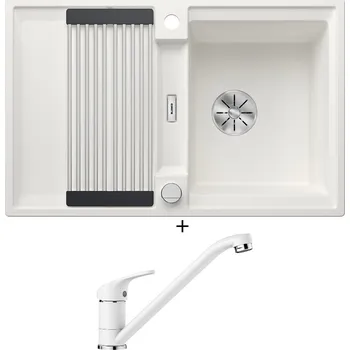 Granitový dřez Granitový dřez SET Blanco ADIRA 45 S bílá s excentrem 527589 + Blanco DARAS bílá 517724