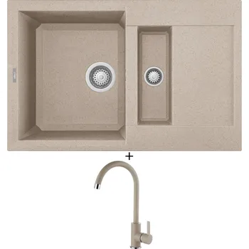 Granitový dřez Granitový dřez SET Elleci EASY 325 G51 avena + Elleci C01 CADDY G51 avena