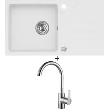 Granitový dřez Granitový dřez SET Alveus GALAPAGOS 30 white 11 + Alveus TONIA chrom