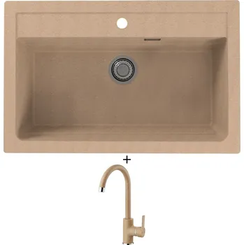 Granitový dřez Granitový dřez SET Alveus ATROX 40 beige 55 + Alveus TONIA beige 55
