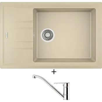 Granitový dřez SET Teka STONE 60 S-TG 1B 1D topaz + Teka ML CR chrom