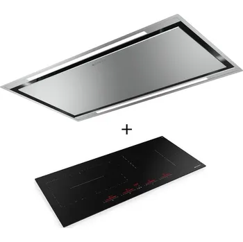 Digestoř SET FABER HEAVEN LIGHT PRO X FLAT KL A90 + FABER FCH SLIM 94 BK KL