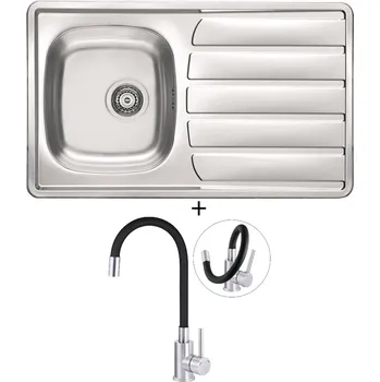 Nerezový dřez Nerezový dřez SET Alveus ZOOM 30 nerez + Deante NEO LUNO BOC B720 nerez