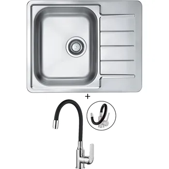 Nerezový dřez Nerezový dřez SET Alveus LINE 110 nerez + Kuchinox ELZA BKE 761 chrom/černá