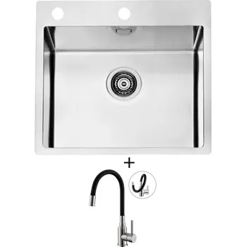 Nerezový dřez Nerezový dřez SET Alveus PURE 70 nerez + Alveus MINTAS nerez/černá