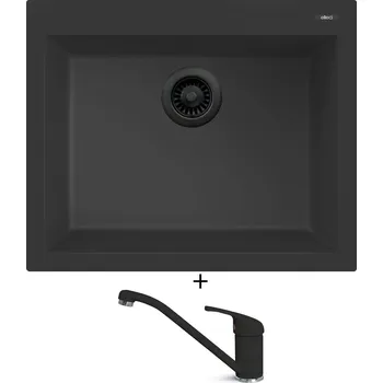 Granitový dřez Granitový dřez SET Elleci QUADRA 110 černá edice + Elleci MINERVA G40 full black