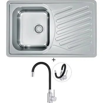 Nerezový dřez Nerezový dřez SET Alveus ELEGANT 30 tkaná struktura + Deante NEO LUNO BOC B720 nerez